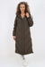 Italian Quilted Hooded Long Jacket Coat
