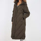 Italian Quilted Hooded Long Jacket Coat