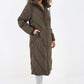 Italian Quilted Hooded Long Jacket Coat