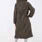 Italian Quilted Hooded Long Jacket Coat