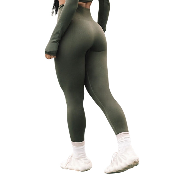 High Waist Ribbed Gym Legging