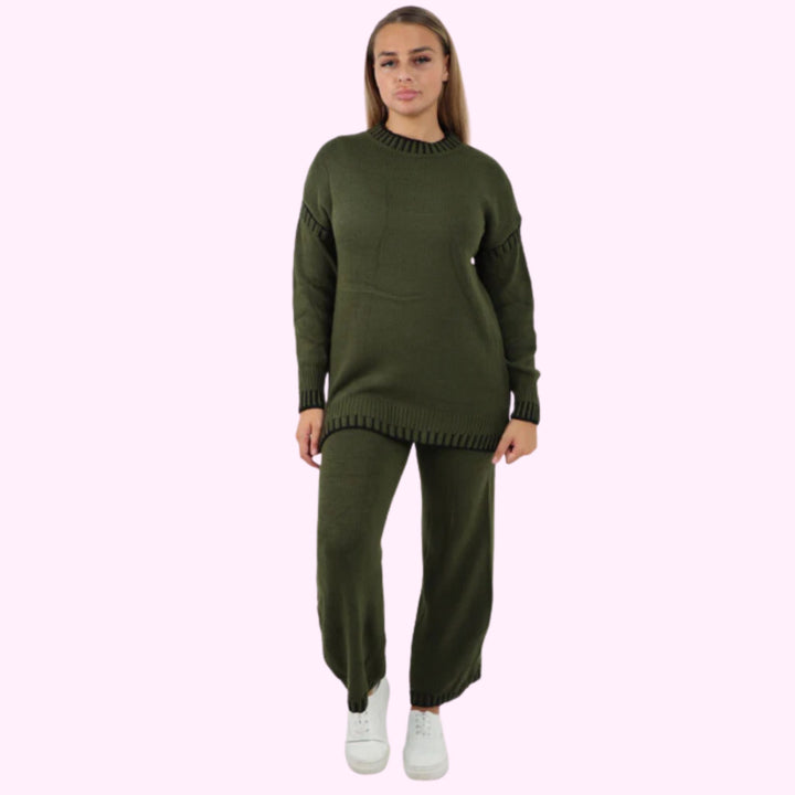 Italian Patch Work Knitted Co-Ord Set