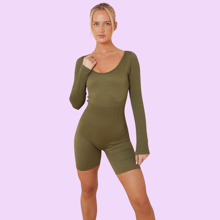 LONG SLEEVE UNITARD PLAYSUIT