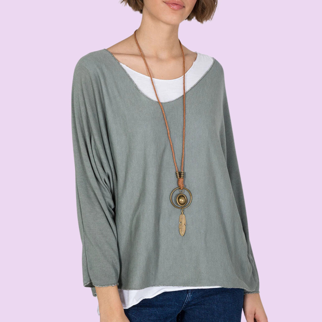 Necklace Double Layer Top