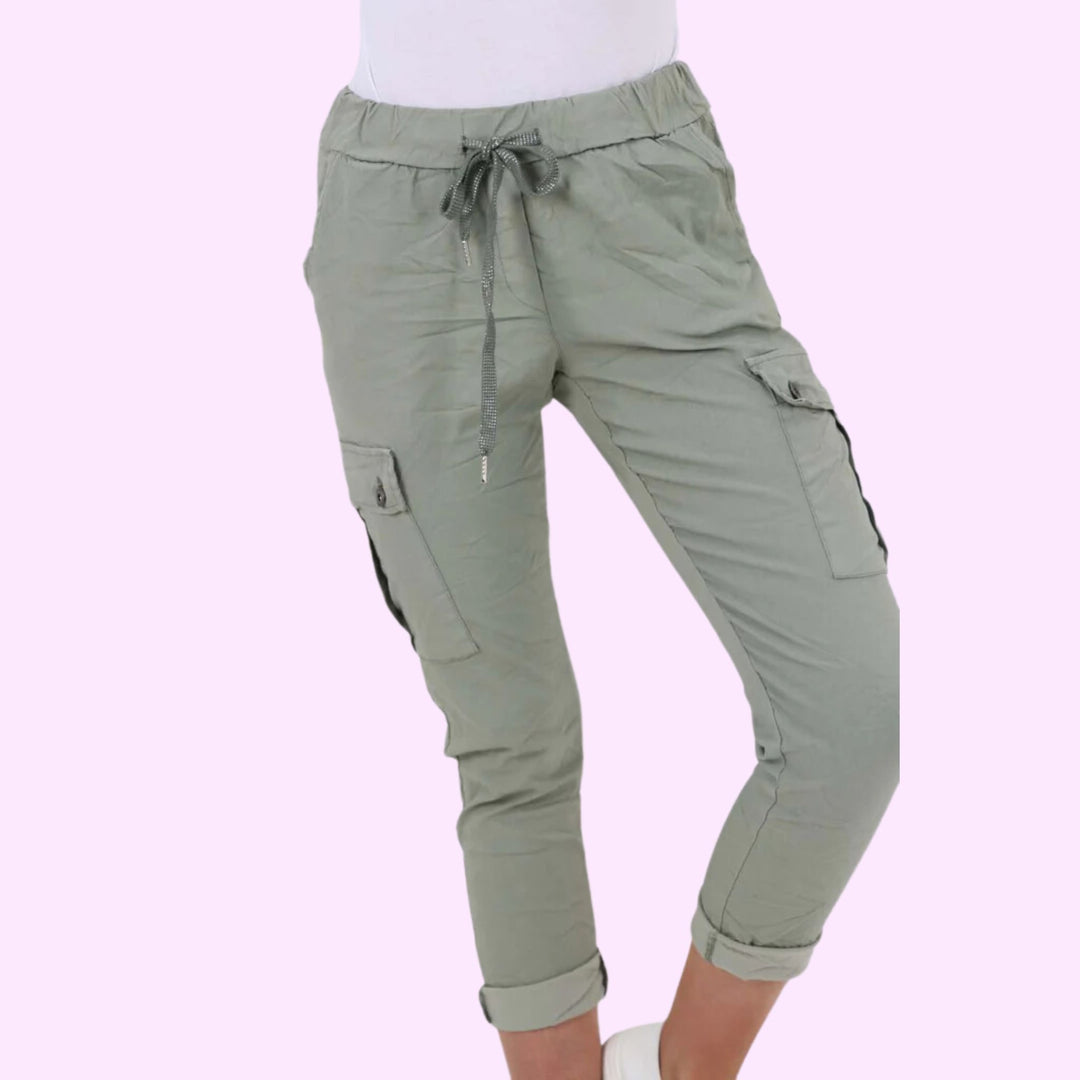 Italian Drawstring Waistband Magic Cargo Trouser