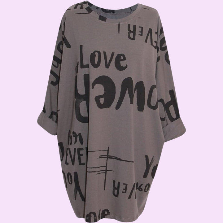 Italian Top Graffiti Print Shirt