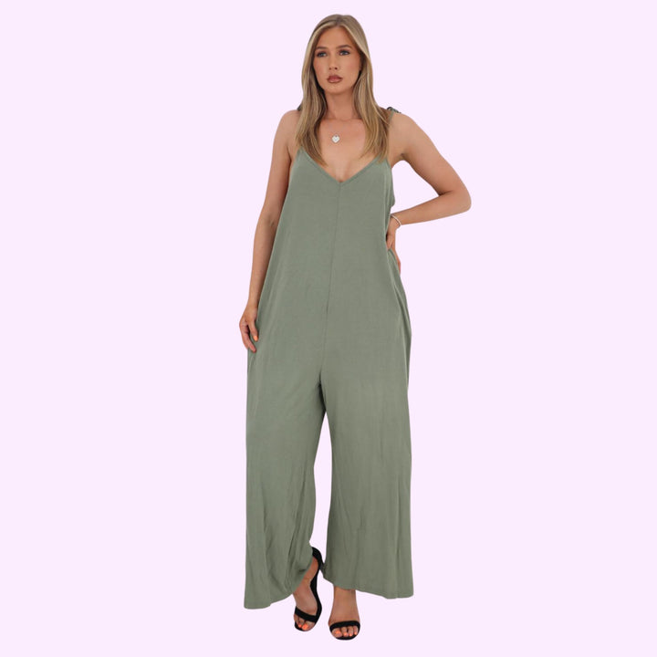 Italian Shoulder Strap Jumpsuits