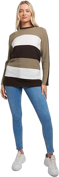 3 Color Stripe Printed Jumper