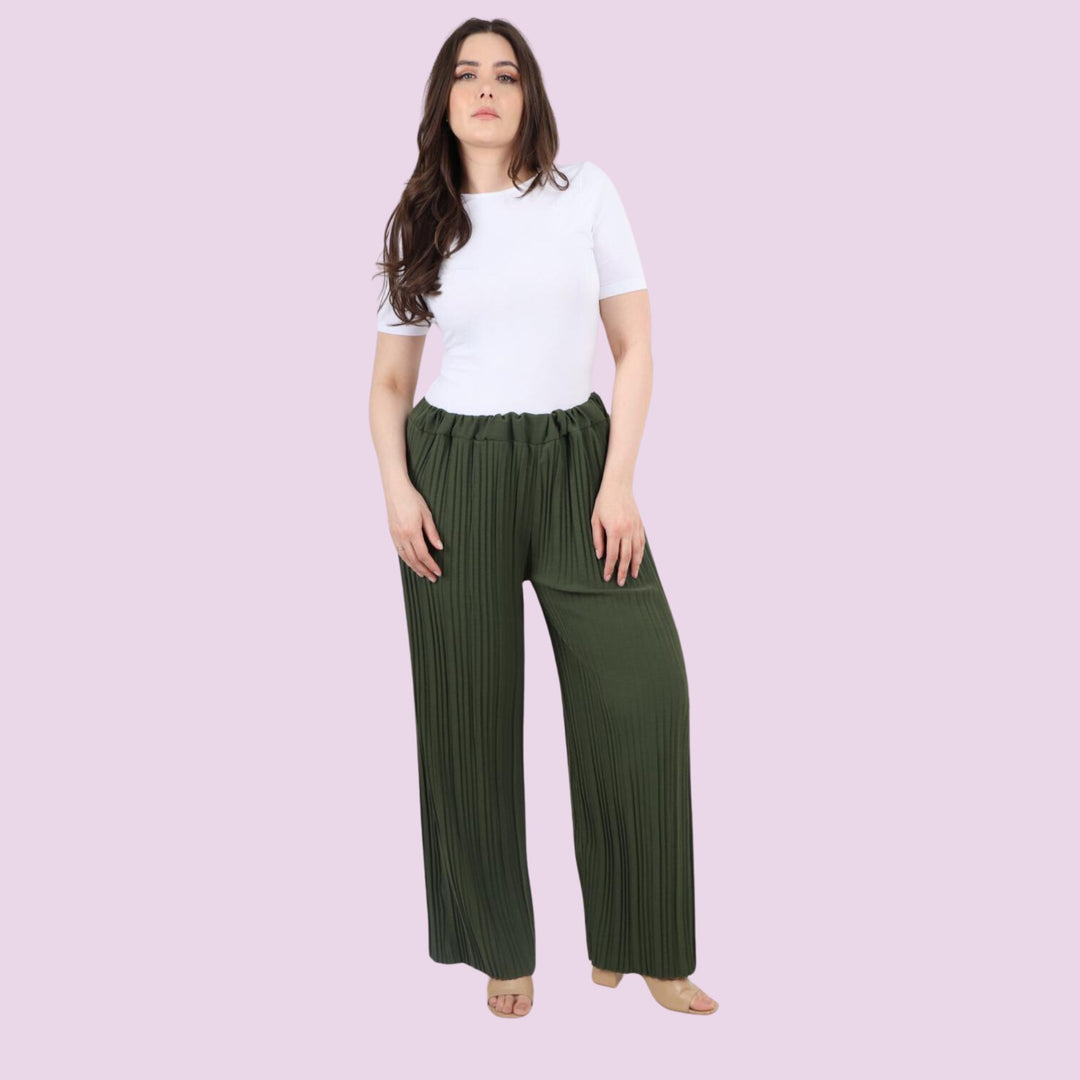 Pleated Elasticated Waist Trouser