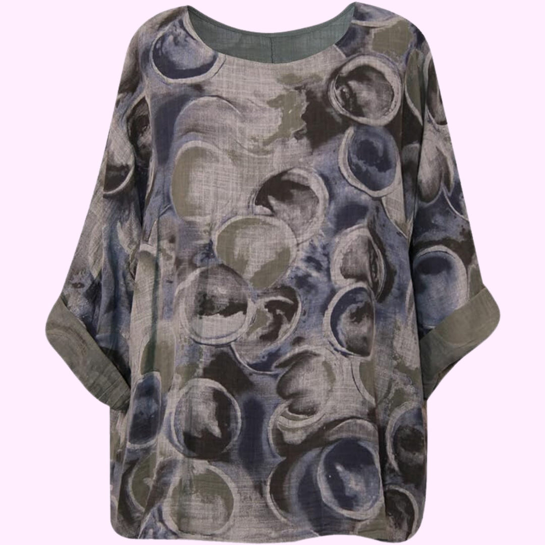 Italian Circle Print Crop Top