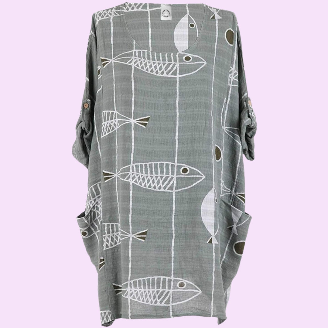 Italian Fish Print Top