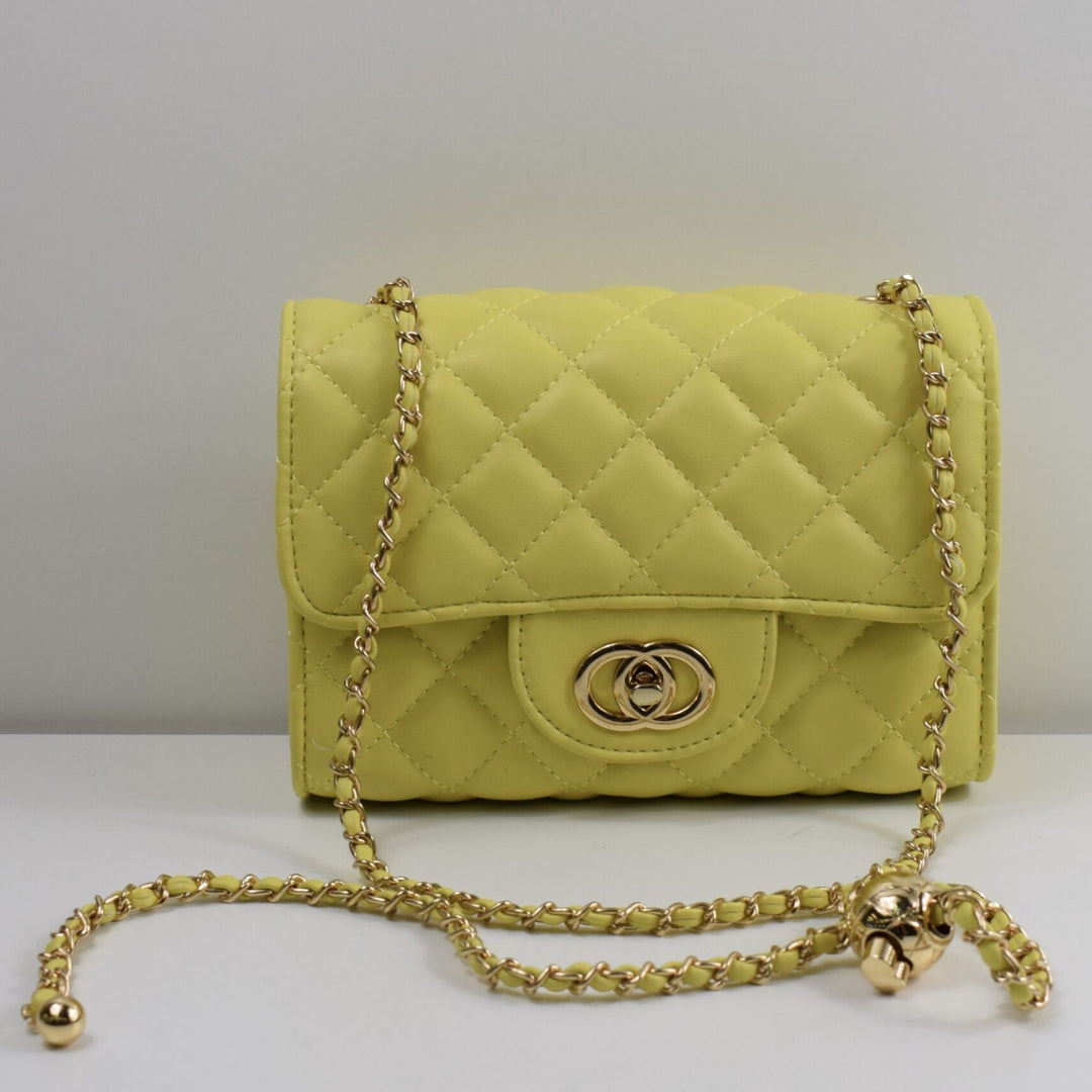 Quilted New Style Crossbody Bag Adjustable Ball Strap