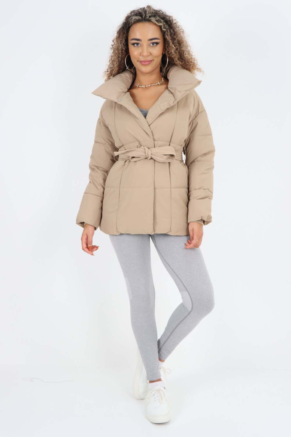 Italian Belted Hooded Jacket Coat