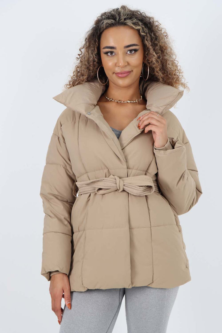 Italian Belted Hooded Jacket Coat