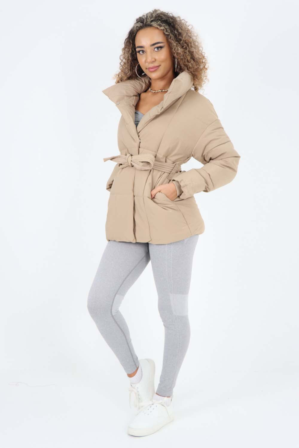 Italian Belted Hooded Jacket Coat