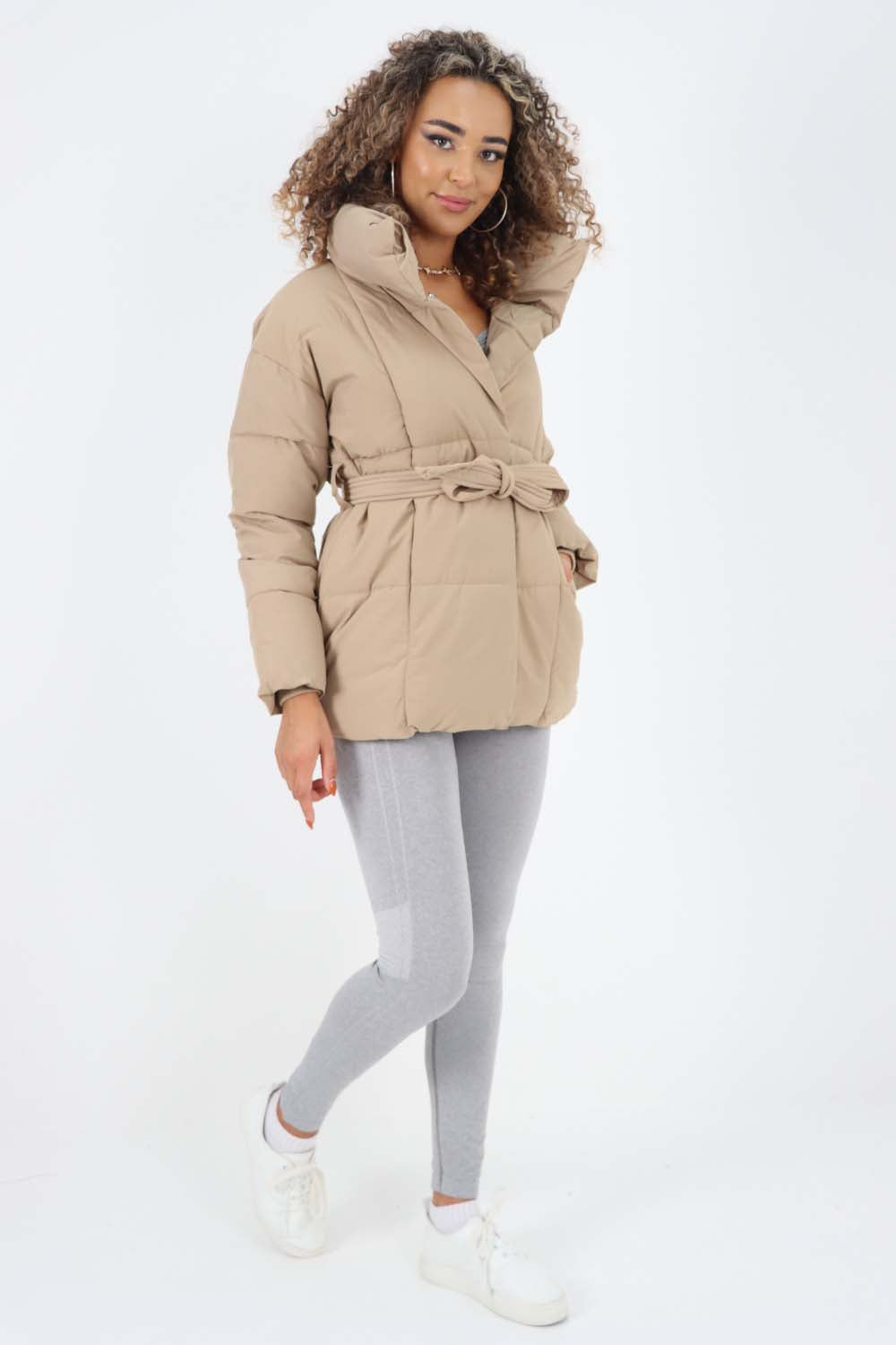 Italian Belted Hooded Jacket Coat