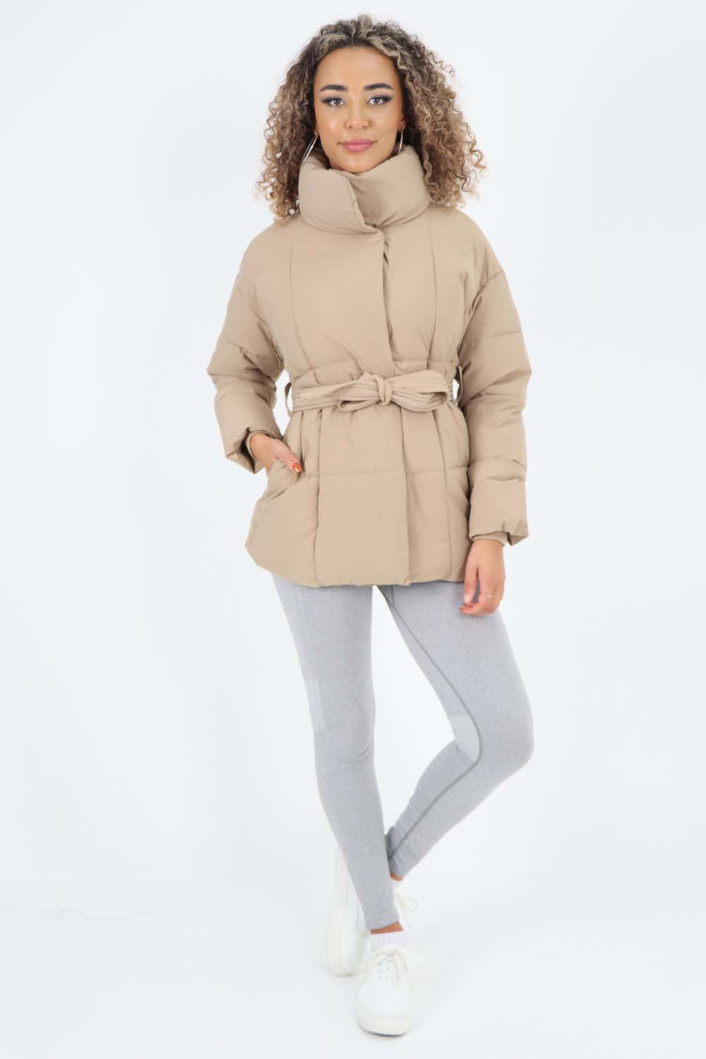 Italian Belted Hooded Jacket Coat