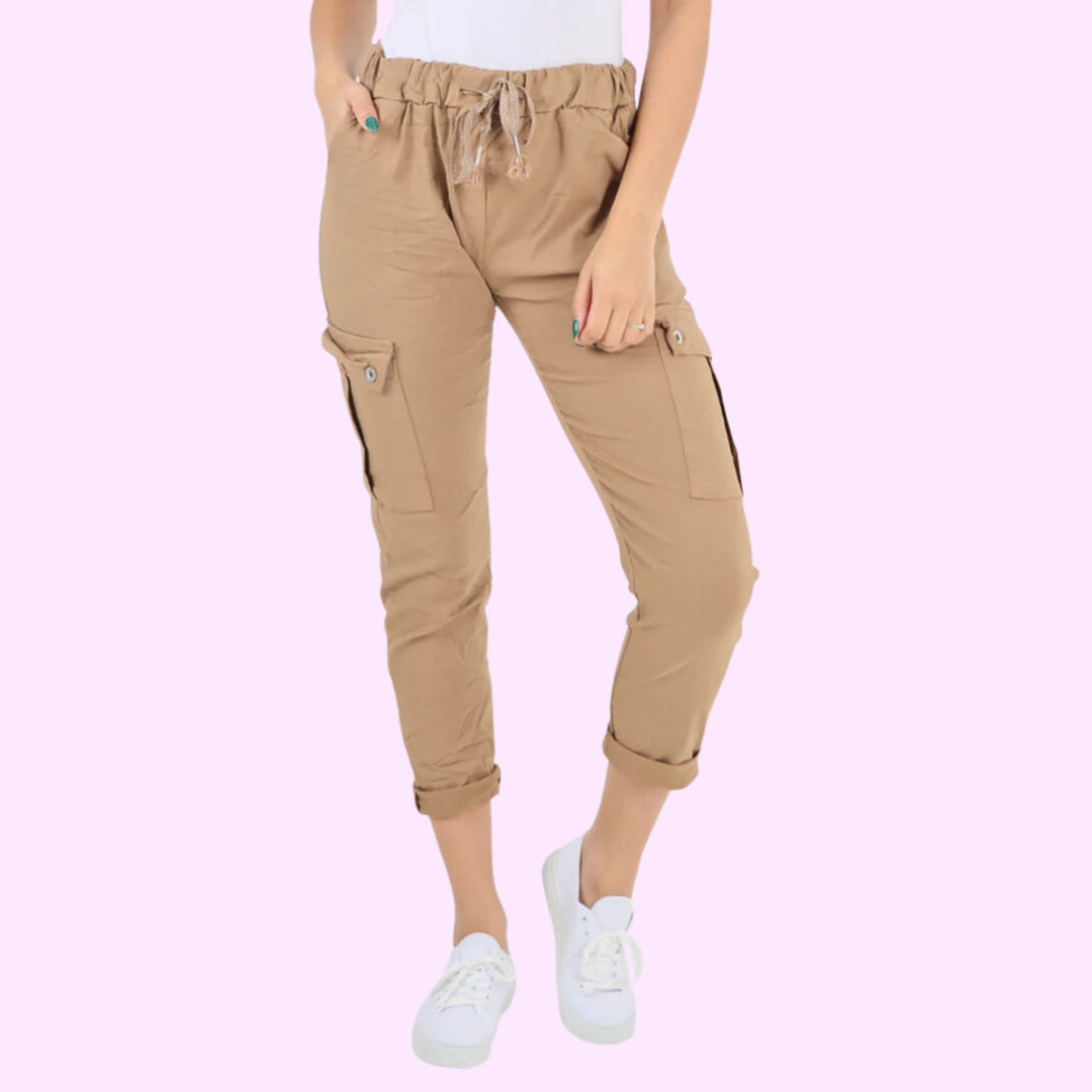 Italian Drawstring Waistband Magic Cargo Trouser