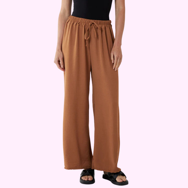 DRAWSTRING VISCOSE CREPE TROUSER