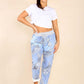 Italian Paisley Print Drawstring Cotton Joggers