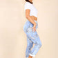 Italian Paisley Print Drawstring Cotton Joggers