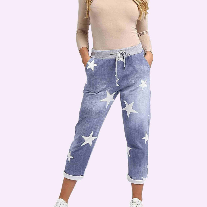 Star Print Trousers