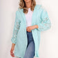 Italian Lace Sleeve Hooded Long Cardigan