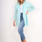 Italian Lace Sleeve Hooded Long Cardigan