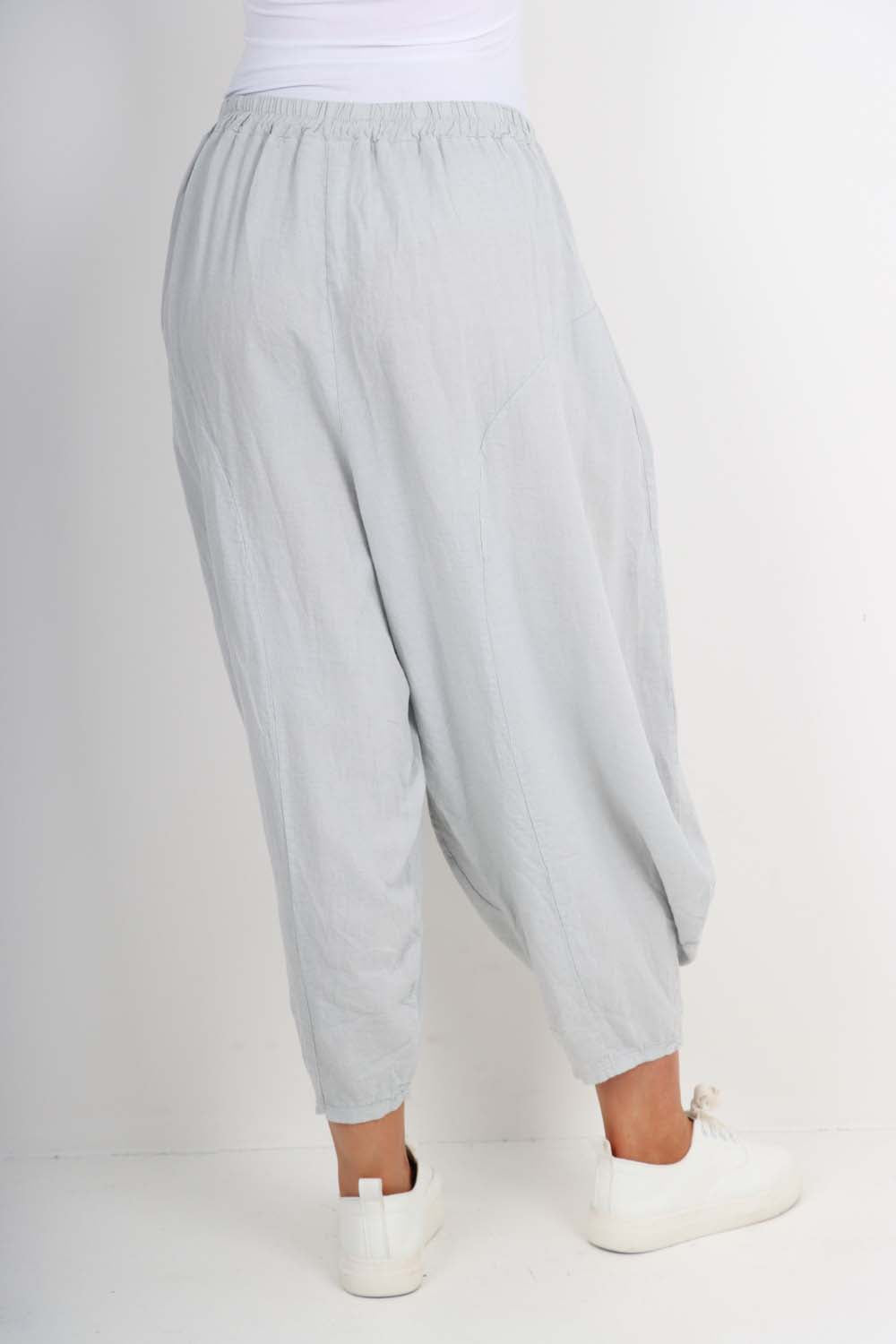 Italian Plain Linen Hareem Pants