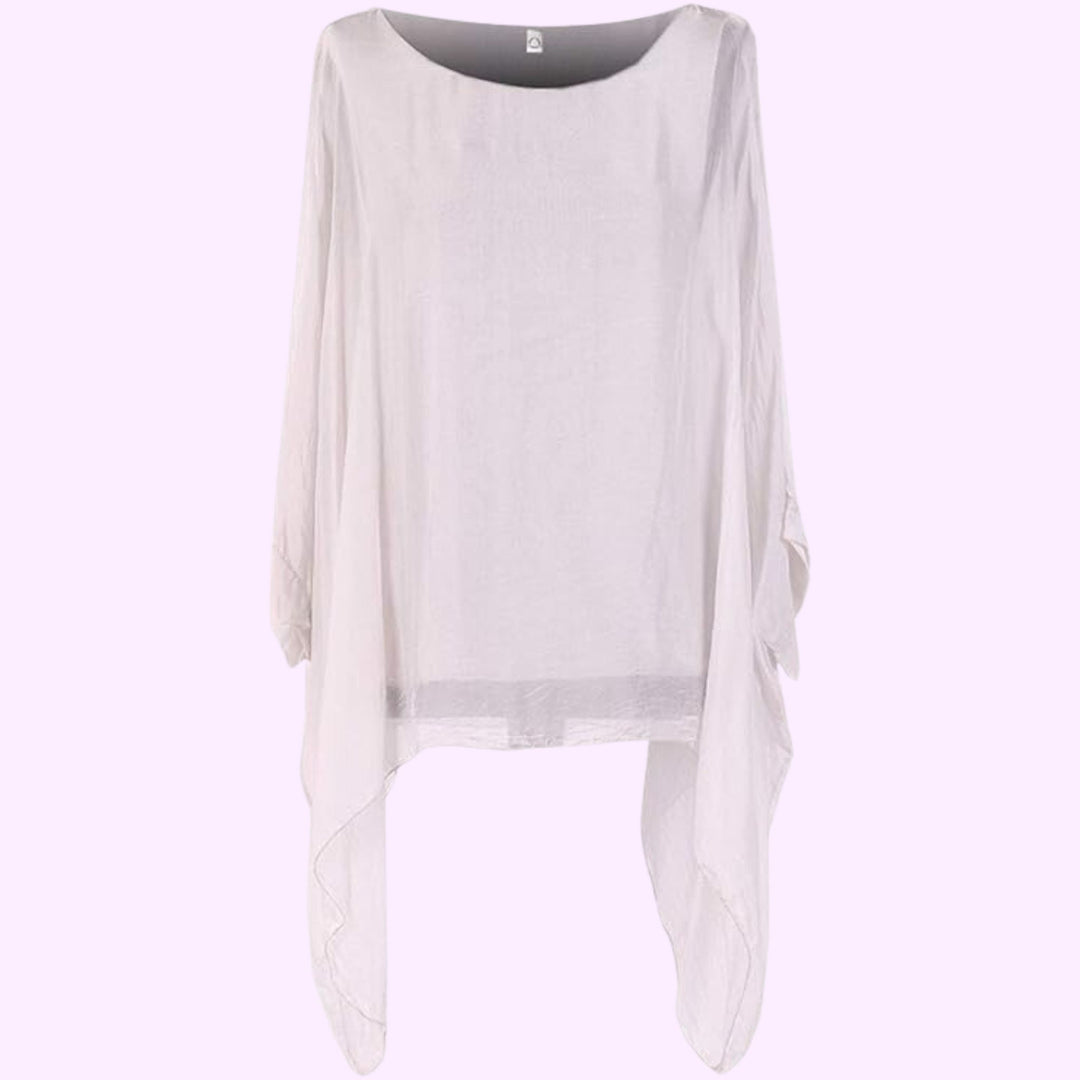 Italian Batwing Silk Tunic Top