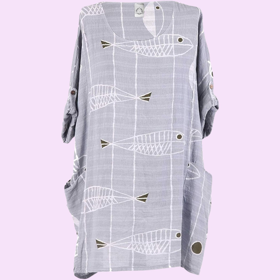 Italian Fish Print Top