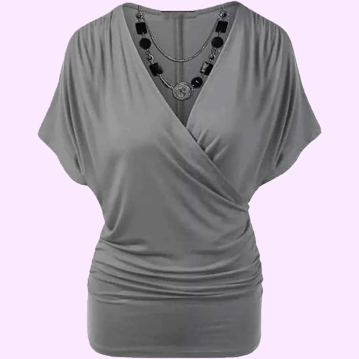 Rap Over Necklace Batwing Top