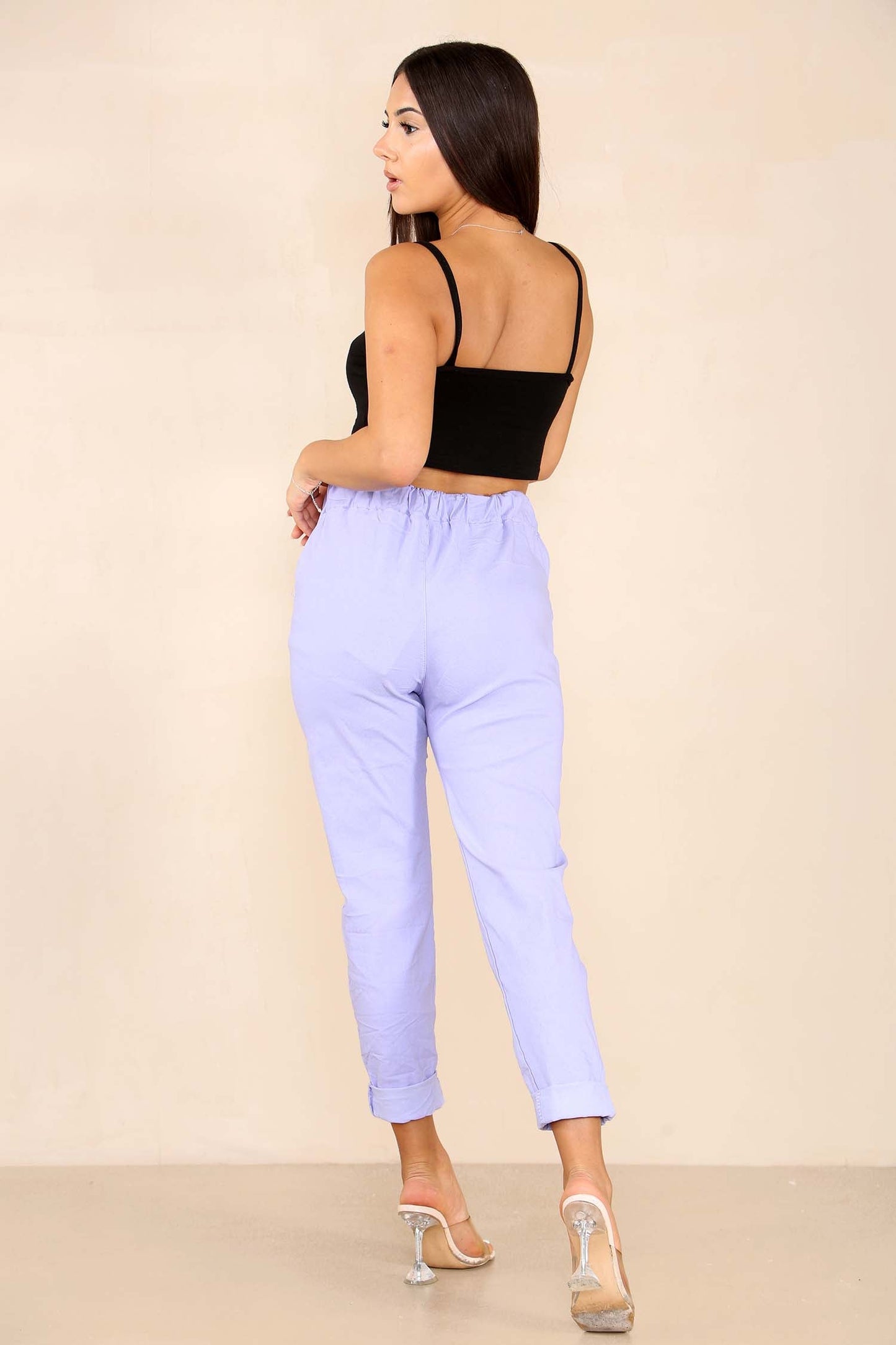 Italian Glitter Drawstring Waistband Magic Pants