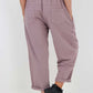 Italian Pleated Cotton Trousers With Side Pockets
