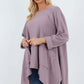 Italian Diagonal Pockets Cotton Tunic Top