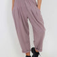 Italian Pleated Cotton Trousers With Side Pockets