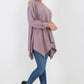 Italian Diagonal Pockets Cotton Tunic Top