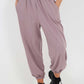 Italian Ruched Hem Cotton Trousers With Side Pockets