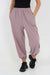 Italian Ruched Hem Cotton Trousers With Side Pockets