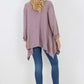 Italian Diagonal Pockets Cotton Tunic Top