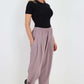 Italian Pleated Cotton Trousers With Side Pockets