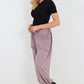 Italian Drawstring Cotton Harem Trousers With Side Pockets