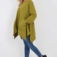 Italian Diagonal Pockets Cotton Tunic Top