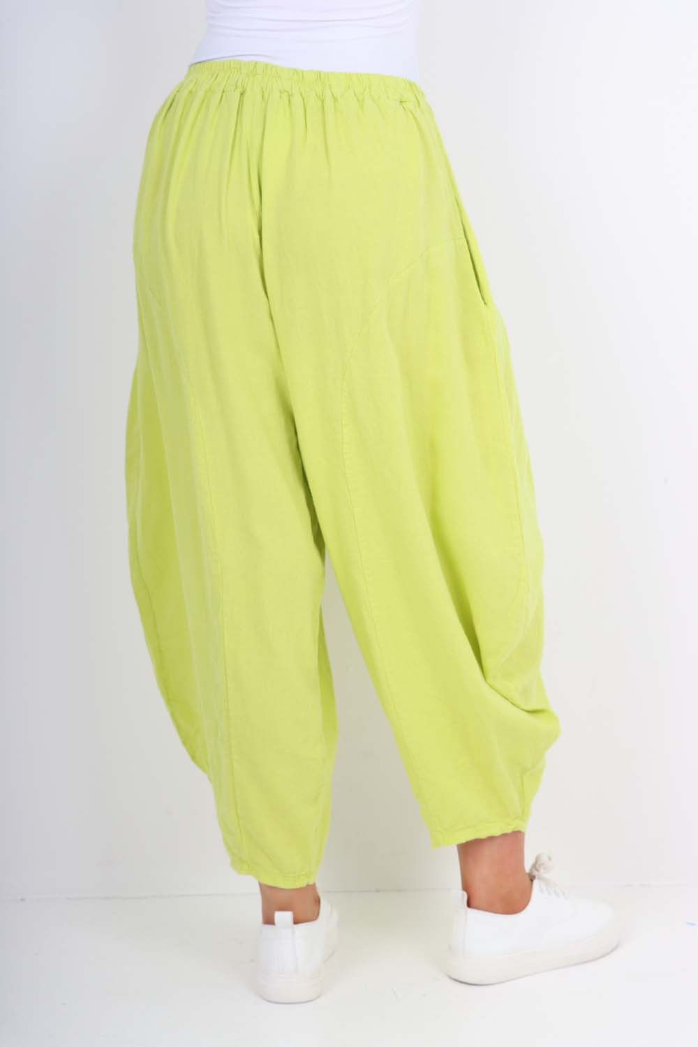 Italian Plain Linen Hareem Pants