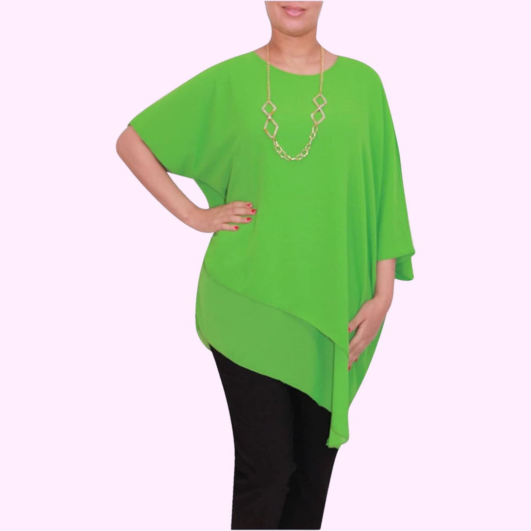 Italian Asymmetric Short Sleeves Top