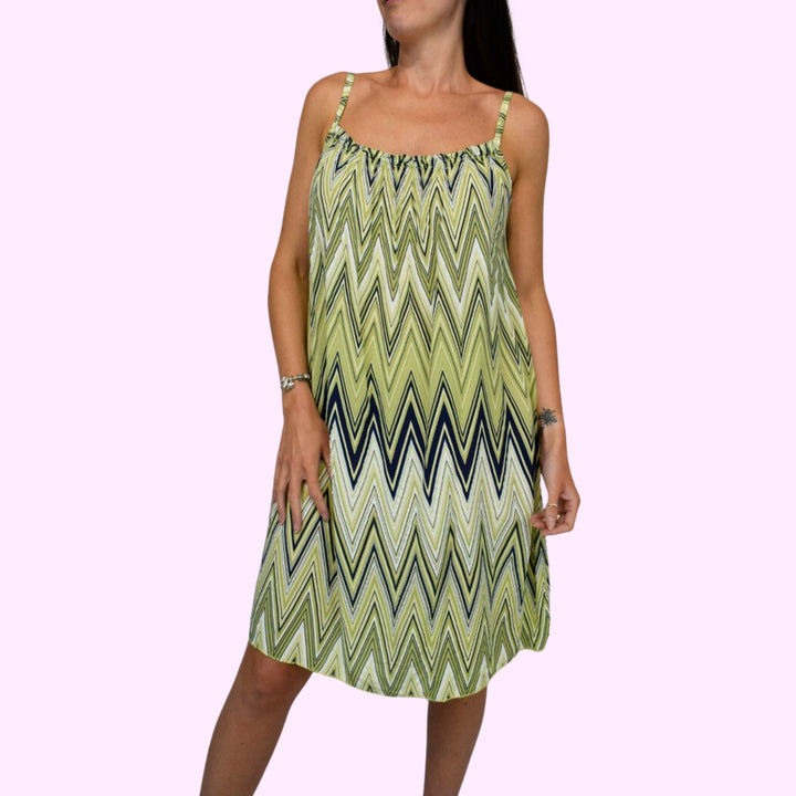 Chevron Stripe Italian Sun Dress