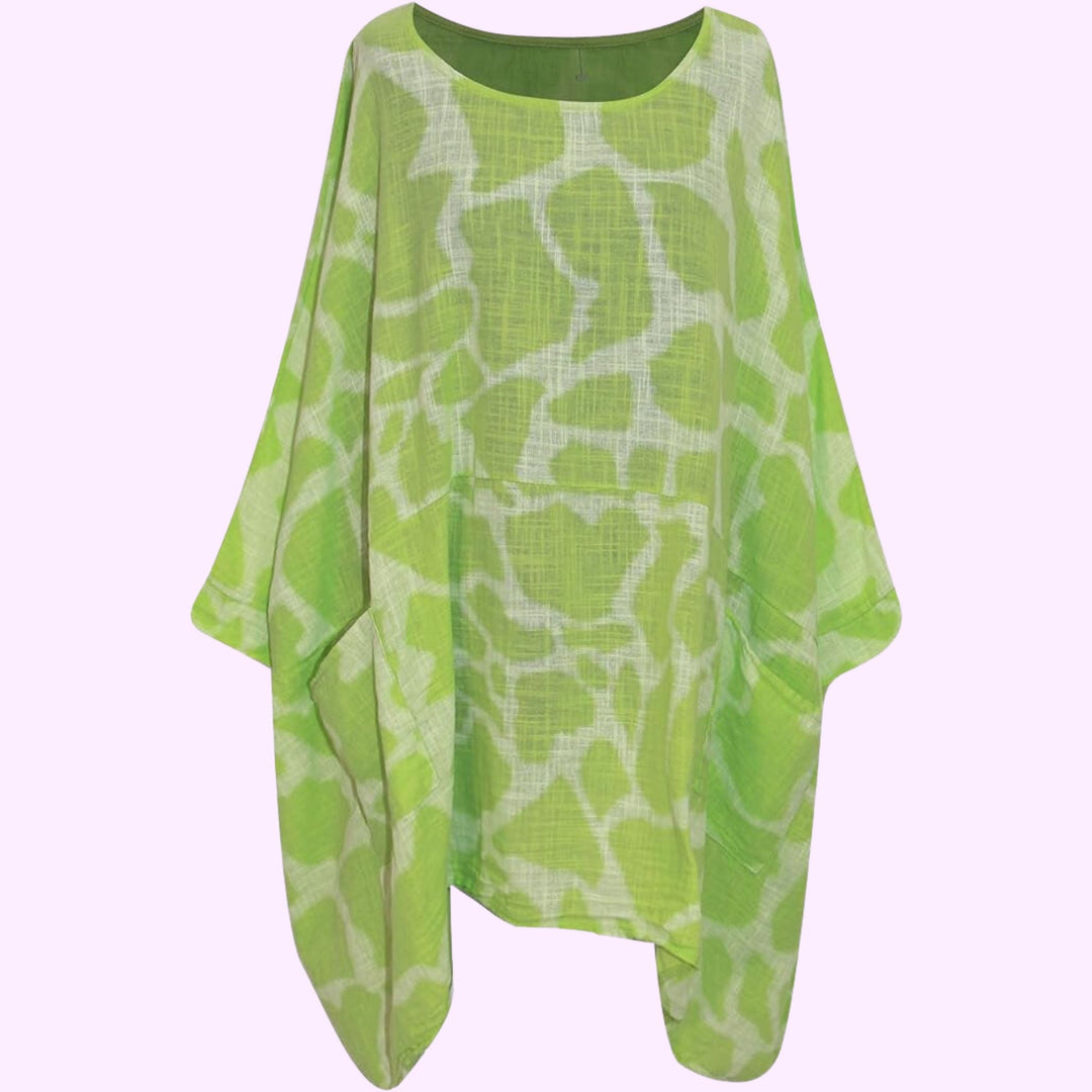 Italian Animal Print Tunic Top