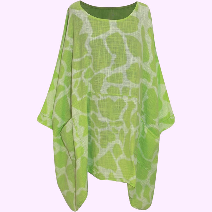 Italian Animal Print Tunic Top