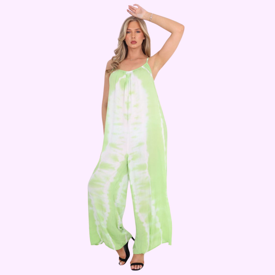 Italian Tie Dye Print Jumpsuit