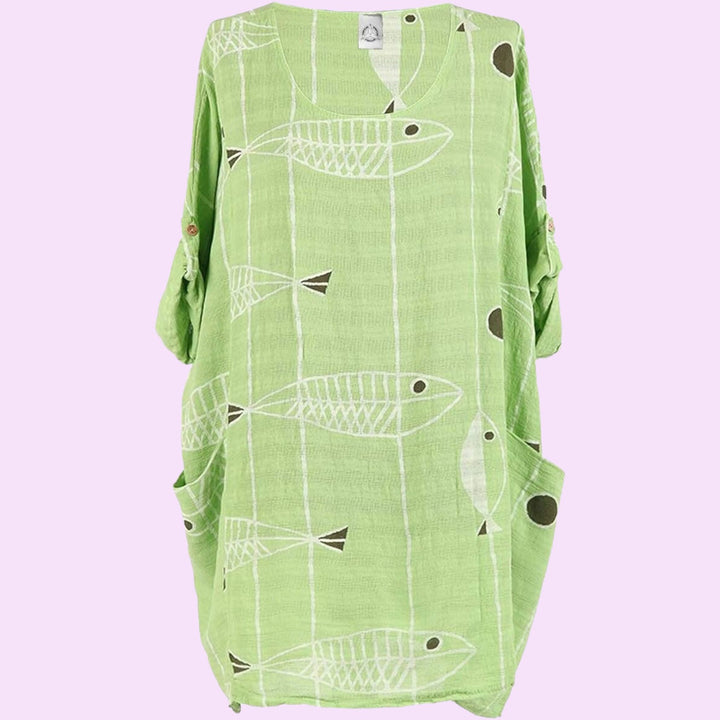 Italian Fish Print Top